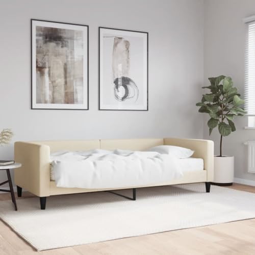 Teenpull Cremefarbenes Tagesbett mit Matratze 90x200 cm, gepolstertes Schlafsofa mit robustem Rahmen, vielseitige Schlafmöglichkeit für Gäste und Wohnzimmer Teenpull Cremefarbenes Tagesbett mit Matratze 90x200 cm, gepolstertes Schlafsofa mit robustem Rahmen, vielseitige Schlafmöglichkeit für Gäste und Wohnzimmer von Teenpull