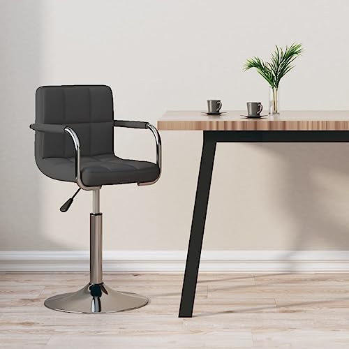 Teenpull Dark Gray Fabric Bar Stools, Adjustable Swivel Counter Height Chairs for Kitchen Island & Dining Room von Teenpull