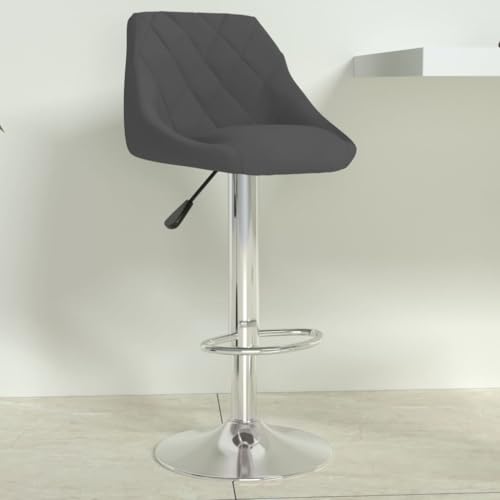 Teenpull Dark Gray Velvet Bar Stools Set for Kitchen Counter, Adjustable Swivel Tall Dining Chairs with Footrest Teenpull Dark Gray Velvet Bar Stools Set for Kitchen Counter, Adjustable Swivel Tall Dining Chairs with Footrest von Teenpull