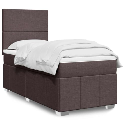 Teenpull Dunkelbraunes Boxspringbett 90x200 cm mit Taschenfederkern Matratze, verstellbarem Kopfteil, Stoffbezug, gepolstertem Bettgestell und Komfort Topper – Schlafzimmermöbel Set Teenpull Dunkelbraunes Boxspringbett 90x200 cm mit Taschenfederkern Matratze, verstellbarem Kopfteil, Stoffbezug, gepolstertem Bettgestell und Komfort Topper – Schlafzimmermöbel Set von Teenpull