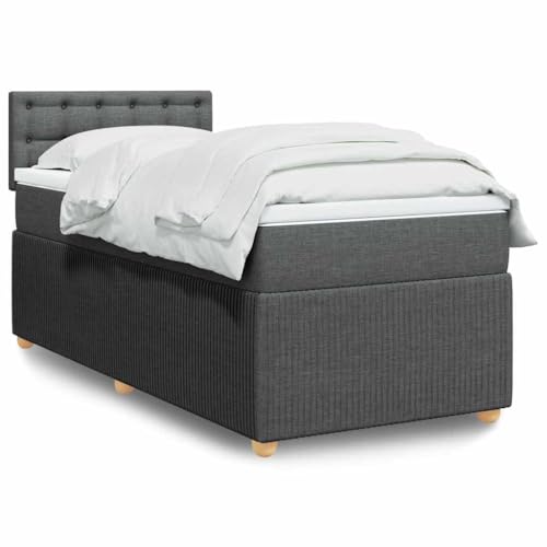 Teenpull Dunkelgraues Boxspringbett 100x200 cm mit Matratze, gepolstertem Rahmen, Kopfteil und Federkernmatratze für erholsamen Schlaf im Schlafzimmer als Möbel-Set Teenpull Dunkelgraues Boxspringbett 100x200 cm mit Matratze, gepolstertem Rahmen, Kopfteil und Federkernmatratze für erholsamen Schlaf im Schlafzimmer als Möbel-Set von Teenpull