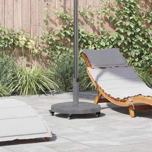 Teenpull Dunkles Holz Regenschirmständer für draußen, runder Terrassenschirmfuß aus pulverbeschichtetem Stahl und Beton, 48x48x32.5 cm, robuster Schirmhalter für Garten und Balkon Teenpull Dunkles Holz Regenschirmständer für draußen, runder Terrassenschirmfuß aus pulverbeschichtetem Stahl und Beton, 48x48x32.5 cm, robuster Schirmhalter für Garten und Balkon von Teenpull