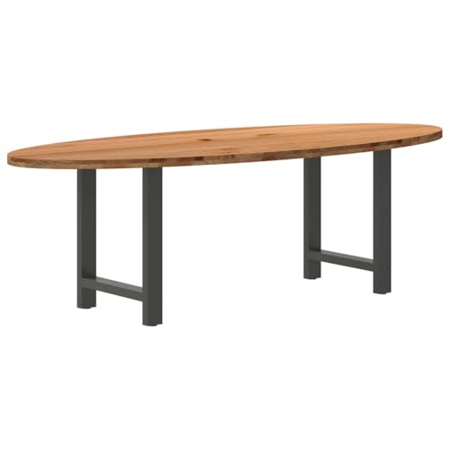 Teenpull Esstisch Hellbraun 240x100x74 cm, Massivholz Eiche Oval, Robuste H-Beine für Esszimmer, Küche, Wohnraum Teenpull Esstisch Hellbraun 240x100x74 cm, Massivholz Eiche Oval, Robuste H-Beine für Esszimmer, Küche, Wohnraum von Teenpull