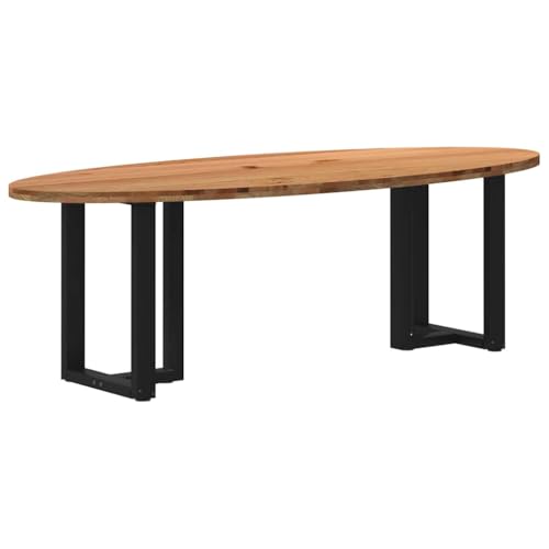 Teenpull Esstisch Hellbraun 240x100x74 cm, Massivholz Eiche Oval, Robuster Tisch für Esszimmer, Küche, modernes Apartment Teenpull Esstisch Hellbraun 240x100x74 cm, Massivholz Eiche Oval, Robuster Tisch für Esszimmer, Küche, modernes Apartment von Teenpull