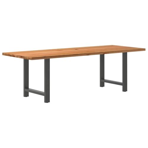 Teenpull Esstisch Hellbraun 240x90x74 cm, Massivholz Eiche, Rechteckig, mit U-förmigen Stahlbeinen, Modern, Langlebig für Esszimmer Teenpull Esstisch Hellbraun 240x90x74 cm, Massivholz Eiche, Rechteckig, mit U-förmigen Stahlbeinen, Modern, Langlebig für Esszimmer von Teenpull