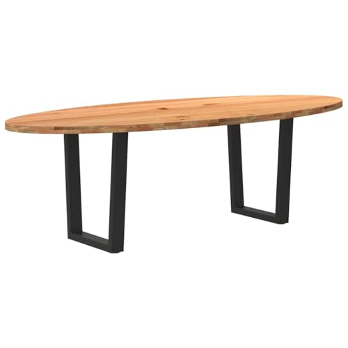 Teenpull Esstisch Oval 240x100x74 cm, Massivholz Eiche Hellbraun, Robuster Küchentisch mit Stahlbeinen für 8 Personen Teenpull Esstisch Oval 240x100x74 cm, Massivholz Eiche Hellbraun, Robuster Küchentisch mit Stahlbeinen für 8 Personen von Teenpull