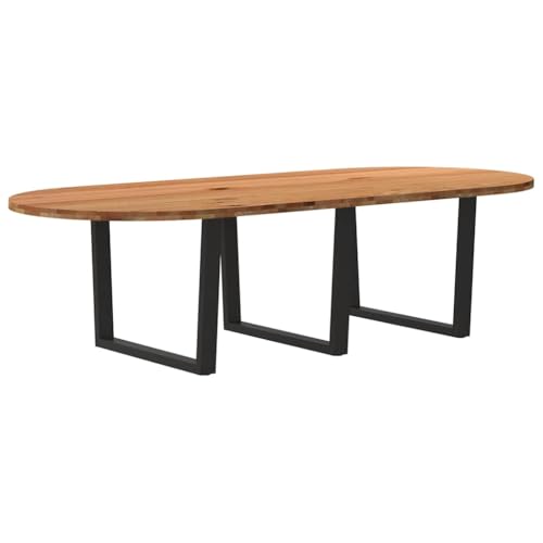 Teenpull Esstisch Oval 280x120x74 cm, Hellbraun, Massivholz Eiche, Robuster Küchentisch mit verstellbaren Nivellierfüßen für Ihr Esszimmer Teenpull Esstisch Oval 280x120x74 cm, Hellbraun, Massivholz Eiche, Robuster Küchentisch mit verstellbaren Nivellierfüßen für Ihr Esszimmer von Teenpull