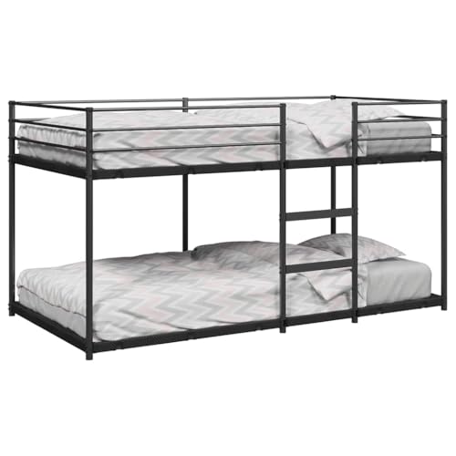 Teenpull Etagenbett Schwarz aus Stahl, 90x200 cm, Robustes Doppelbett mit Leiter, platzsparendes Design für Kinderzimmer, sicherer Rausfallschutz Teenpull Etagenbett Schwarz aus Stahl, 90x200 cm, Robustes Doppelbett mit Leiter, platzsparendes Design für Kinderzimmer, sicherer Rausfallschutz von Teenpull