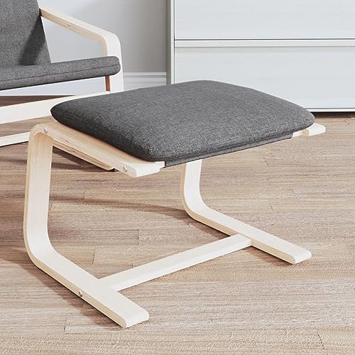 Teenpull Fußhocker Dunkelgrau 51x41x40 cm aus robustem Stoff, Stabiler Sitzhocker für Wohnzimmer, Schlafzimmer, Bequeme Fußablage, vielseitiger Polsterhocker von Teenpull