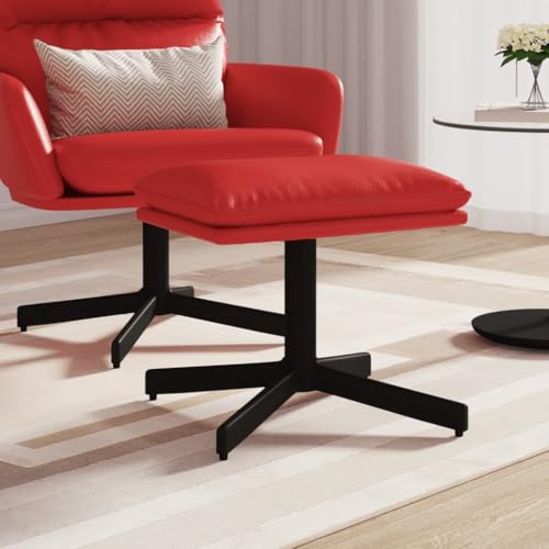 Teenpull Fußhocker Weinrot, 60x60x36 cm, Bequem, Stabil, Kunstleder, Vielseitig Einsetzbar für Wohnzimmer, Schlafzimmer, Robust von Teenpull