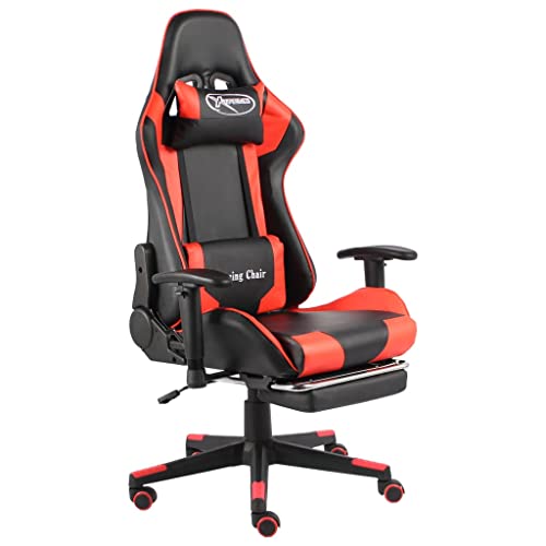 Teenpull Gaming-Stuhl, drehbar, rot, PVC-Leder, ergonomisch, mit Fußstütze für Büro, Computer, Gaming-Zimmer, bequemer Gamer-Sessel Teenpull Gaming-Stuhl, drehbar, rot, PVC-Leder, ergonomisch, mit Fußstütze für Büro, Computer, Gaming-Zimmer, bequemer Gamer-Sessel von Teenpull