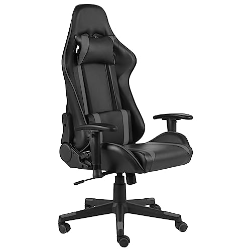 Teenpull Gaming-Stuhl Drehbar, ergonomischer Computerstuhl für Gamer, bequemer Bürostuhl mit Kopfstütze, weiches PVC-Leder, Verstellbarer Sitz für Arbeitszimmer von Teenpull