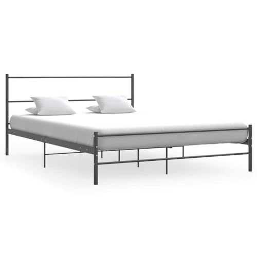 Teenpull Grau Metall Bettgestell 140x200 cm, Robustes Doppelbett Rahmen mit Lattenrost, ideal für Schlafzimmer Möbel, einfache Montage Teenpull Grau Metall Bettgestell 140x200 cm, Robustes Doppelbett Rahmen mit Lattenrost, ideal für Schlafzimmer Möbel, einfache Montage von Teenpull