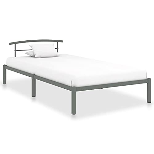 Teenpull Graues Metall Bettgestell 100x200 cm, Stabiler Bettrahmen als Plattform bedframe mit Lattenrost, ideale Base für Ihre Matratze, modernes Frame für erholsamen Schlaf. Teenpull Graues Metall Bettgestell 100x200 cm, Stabiler Bettrahmen als Plattform bedframe mit Lattenrost, ideale Base für Ihre Matratze, modernes Frame für erholsamen Schlaf. von Teenpull