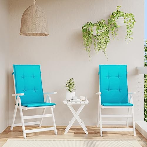 Hochlehner-Auflagen 2er Set Türkis, Wasserabweisend Polyester, Weiche Gartenstuhl Kissen für Outdoor & Patio Möbel Hochlehner-Auflagen 2er Set Türkis, Wasserabweisend Polyester, Weiche Gartenstuhl Kissen für Outdoor & Patio Möbel von Teenpull