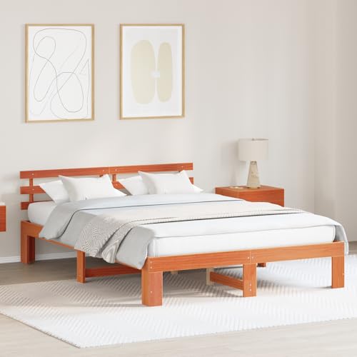 Teenpull Kiefernholz Bettgestell, wachsbraun, Massivholz, 140 x 200 cm, minimalistisches Design, stabil, für Erwachsene und Schlafzimmer Teenpull Kiefernholz Bettgestell, wachsbraun, Massivholz, 140 x 200 cm, minimalistisches Design, stabil, für Erwachsene und Schlafzimmer von Teenpull