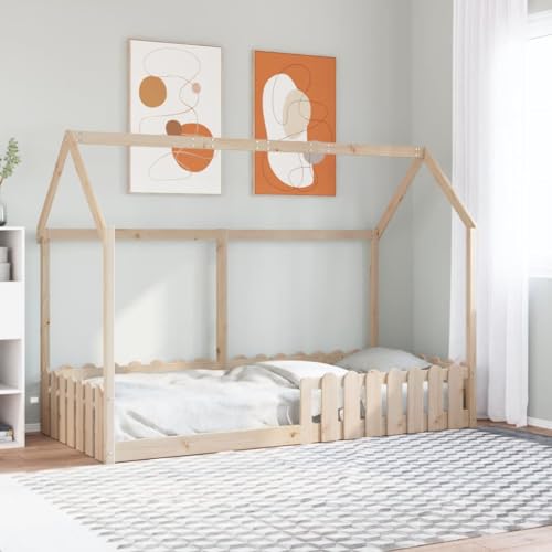 Teenpull Kinderbett 90x200 cm Massivholz Kiefer Hausbett für Kinder mit Lattenrost und Rausfallschutz, niedriges Bodenbett für sicheres Spielen & Schlafen im Kinderzimmer Teenpull Kinderbett 90x200 cm Massivholz Kiefer Hausbett für Kinder mit Lattenrost und Rausfallschutz, niedriges Bodenbett für sicheres Spielen & Schlafen im Kinderzimmer von Teenpull