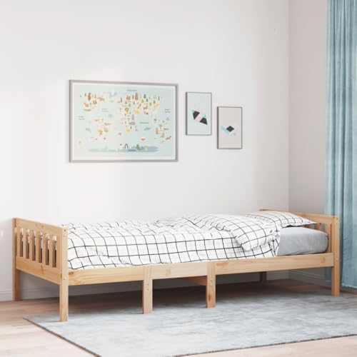 Teenpull Kinderbett 90x200 cm aus massivem Kiefernholz, unbehandelt, stabiles Bettgestell mit Lattenrost für Kinderzimmer, langlebiges Plattform-Bett für erholsamen Schlaf Teenpull Kinderbett 90x200 cm aus massivem Kiefernholz, unbehandelt, stabiles Bettgestell mit Lattenrost für Kinderzimmer, langlebiges Plattform-Bett für erholsamen Schlaf von Teenpull