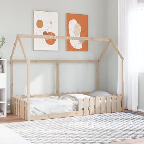 Teenpull Kinderbett Hausbett 90x190 cm Massivholz Kiefer, stabiles Bodenbett mit Lattenrost, sichere Rausfallschutz-Schienen für Kinder ab 4 Jahren, Robustes Schlafzimmer-Möbel Teenpull Kinderbett Hausbett 90x190 cm Massivholz Kiefer, stabiles Bodenbett mit Lattenrost, sichere Rausfallschutz-Schienen für Kinder ab 4 Jahren, Robustes Schlafzimmer-Möbel von Teenpull