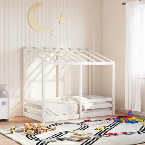 Teenpull Kinderbett mit Dach Weiß 80x160 cm, stabiles Massivholz Kiefer Bettgestell für Kinderzimmer, Moderne Plattform Basis für Matratze, sicheres langlebiges Kindermöbelstück. Teenpull Kinderbett mit Dach Weiß 80x160 cm, stabiles Massivholz Kiefer Bettgestell für Kinderzimmer, Moderne Plattform Basis für Matratze, sicheres langlebiges Kindermöbelstück. von Teenpull