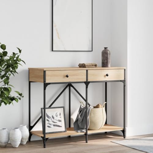 Teenpull Konsolentisch Sonoma-Eiche 100x39x78,5 cm, Holzwerkstoff, schlanker Beistelltisch für Wohnzimmer, Flur, Schlafzimmer, mit Stauraum Teenpull Konsolentisch Sonoma-Eiche 100x39x78,5 cm, Holzwerkstoff, schlanker Beistelltisch für Wohnzimmer, Flur, Schlafzimmer, mit Stauraum von Teenpull