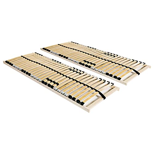 Teenpull Lattenroste 2er Set aus Buchenholz & Birkenholz, 7 Zonen mit 28 Latten, 80x200 cm für optimalen Matratzen Support, einfache Montage Teenpull Lattenroste 2er Set aus Buchenholz & Birkenholz, 7 Zonen mit 28 Latten, 80x200 cm für optimalen Matratzen Support, einfache Montage von Teenpull