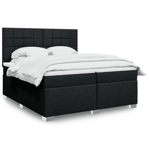 Teenpull Luxuriöses Boxspringbett mit Taschenfederkernmatratze, 200x200 cm, Schwarz, aus weichem Polyestergewebe, höhenverstellbarem Kopfteil und Ambiente-LED-Beleuchtung für erholsamen Schlaf Teenpull Luxuriöses Boxspringbett mit Taschenfederkernmatratze, 200x200 cm, Schwarz, aus weichem Polyestergewebe, höhenverstellbarem Kopfteil und Ambiente-LED-Beleuchtung für erholsamen Schlaf von Teenpull