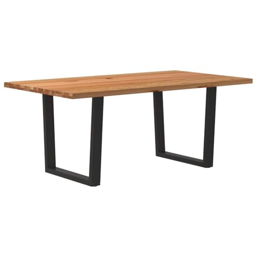 Teenpull Massiver Eichenholz Esstisch 180x100 cm, Baumkanten Design, Robuster Holztisch für Esszimmer, Küchentisch mit Metallbeinen, Modernes Möbelstück Teenpull Massiver Eichenholz Esstisch 180x100 cm, Baumkanten Design, Robuster Holztisch für Esszimmer, Küchentisch mit Metallbeinen, Modernes Möbelstück von Teenpull