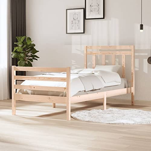 Teenpull Massivholz Bettrahmen 100x200 cm aus unbehandeltem Kiefernholz, robuster Bettrahmen mit Kopfteil, stabile Plattform für Matratzen, langlebige Basis, einfacher Aufbau Teenpull Massivholz Bettrahmen 100x200 cm aus unbehandeltem Kiefernholz, robuster Bettrahmen mit Kopfteil, stabile Plattform für Matratzen, langlebige Basis, einfacher Aufbau von Teenpull