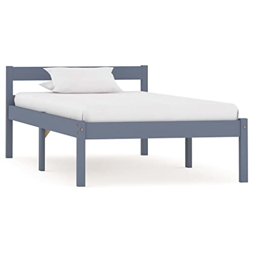 Teenpull Massivholz Bettrahmen Grau aus Kiefernholz für Matratzen 100x200 cm, Robustes Plattform Gestell mit Lattenrost Untergestell, Modernes Schlafzimmer Möbel Bett Teenpull Massivholz Bettrahmen Grau aus Kiefernholz für Matratzen 100x200 cm, Robustes Plattform Gestell mit Lattenrost Untergestell, Modernes Schlafzimmer Möbel Bett von Teenpull