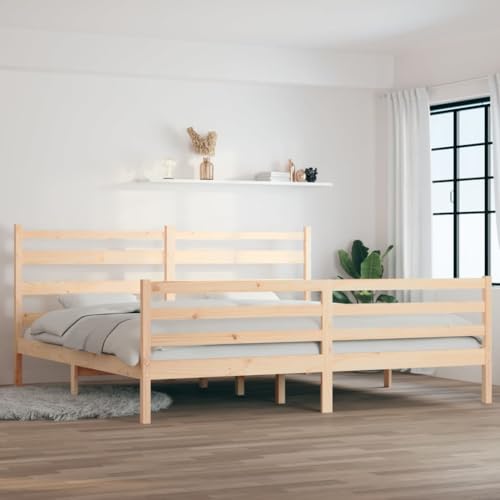 Teenpull Massivholz Bettrahmen Kiefer 200x200 cm, unbehandeltes Naturholz Bettgestell mit Kopfteil, stabiles Schlafzimmer Möbel für Matratzen Unterstützung und erholsamen Schlaf Teenpull Massivholz Bettrahmen Kiefer 200x200 cm, unbehandeltes Naturholz Bettgestell mit Kopfteil, stabiles Schlafzimmer Möbel für Matratzen Unterstützung und erholsamen Schlaf von Teenpull
