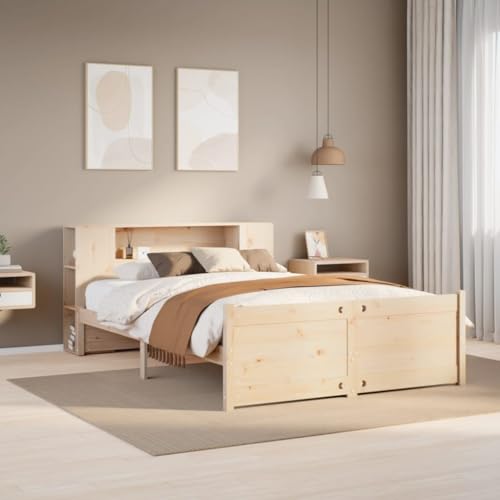 Teenpull Massivholz Kiefer Bettrahmen 120x200 cm für Kinder Jugend Schlafzimmer, Robustes Bücherregal Kopfteil mit viel Stauraum, langlebiges Plattform Bettgestell ohne Matratze Möbel Teenpull Massivholz Kiefer Bettrahmen 120x200 cm für Kinder Jugend Schlafzimmer, Robustes Bücherregal Kopfteil mit viel Stauraum, langlebiges Plattform Bettgestell ohne Matratze Möbel von Teenpull