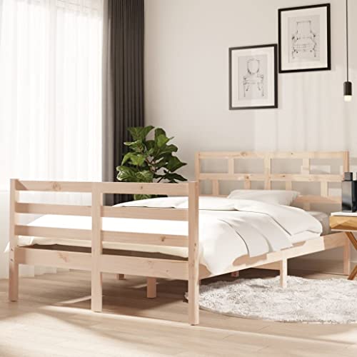 Teenpull Massivholz Rahmen aus Kiefernholz 120x200 cm, Modernes Plattform Schlafmöbel mit Robustem Kopfteil und Fußteil, Stabiles Schlafzimmer Bettgestell für Erholsamen Schlaf Ohne Matratze Teenpull Massivholz Rahmen aus Kiefernholz 120x200 cm, Modernes Plattform Schlafmöbel mit Robustem Kopfteil und Fußteil, Stabiles Schlafzimmer Bettgestell für Erholsamen Schlaf Ohne Matratze von Teenpull