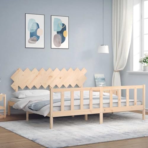 Teenpull Massivholzbett 200x200 cm aus unbehandeltem Kiefernholz, Stabiler Bettrahmen ohne Matratze mit Kopfteil und Fußteil für erholsamen Schlaf, langlebiges rustikales Schlafzimmer Möbel. Teenpull Massivholzbett 200x200 cm aus unbehandeltem Kiefernholz, Stabiler Bettrahmen ohne Matratze mit Kopfteil und Fußteil für erholsamen Schlaf, langlebiges rustikales Schlafzimmer Möbel. von Teenpull