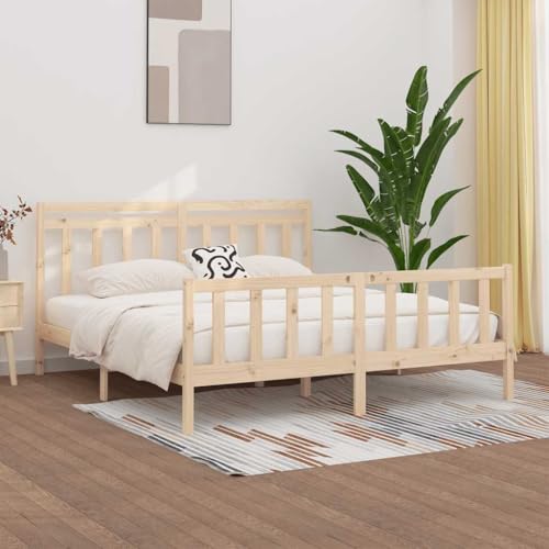 Teenpull Massivholzbett Kiefer 200x200 cm, Naturholz Bettrahmen mit integriertem Kopfteil, stabiles Schlafzimmer Doppelbett, robuste Plattform Basis mit Lattenrost Teenpull Massivholzbett Kiefer 200x200 cm, Naturholz Bettrahmen mit integriertem Kopfteil, stabiles Schlafzimmer Doppelbett, robuste Plattform Basis mit Lattenrost von Teenpull