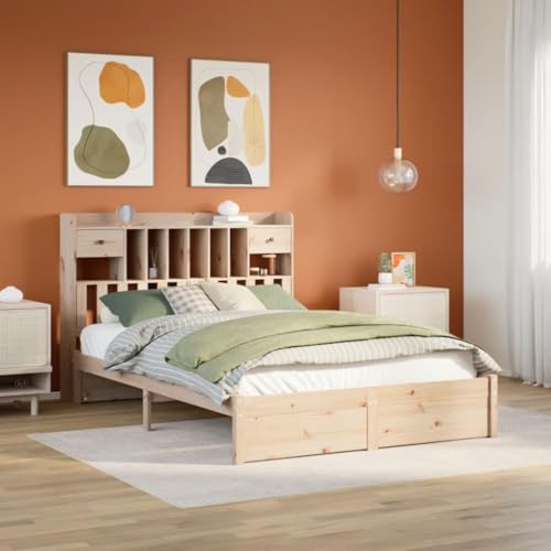 Teenpull Massivholzbett Kiefer Natur 140x200 cm mit Regal-Kopfteil, Lattenrost, Stauraum für Schlafzimmer, ohne Matratze Teenpull Massivholzbett Kiefer Natur 140x200 cm mit Regal-Kopfteil, Lattenrost, Stauraum für Schlafzimmer, ohne Matratze von Teenpull