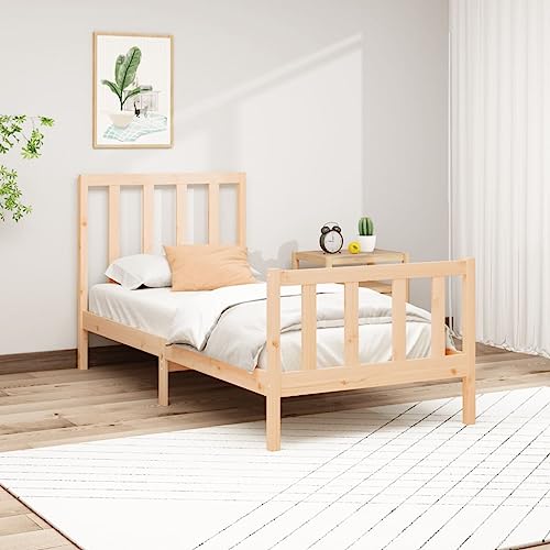 Teenpull Massivholzbett Kiefernholz 90x200 cm, robuster Holzrahmen mit Kopfteil, modernes Plattform Einzelbett für Schlafzimmer Möbel Zuhause, stabiles Gestell ohne Matratze Teenpull Massivholzbett Kiefernholz 90x200 cm, robuster Holzrahmen mit Kopfteil, modernes Plattform Einzelbett für Schlafzimmer Möbel Zuhause, stabiles Gestell ohne Matratze von Teenpull