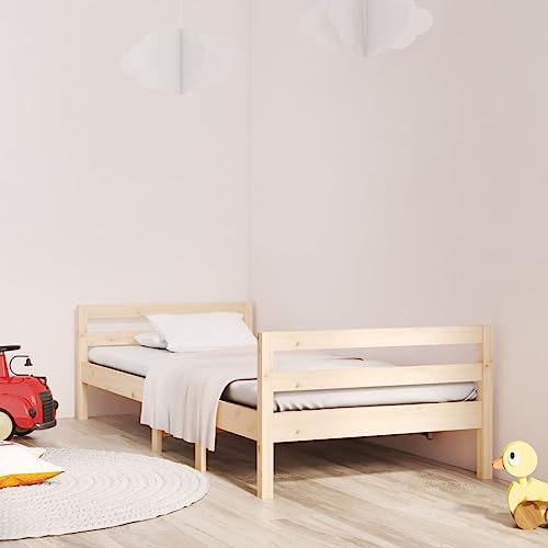 Teenpull Massivholzbett Kiefernholz Bettrahmen 80x200 cm, Robustes Plattform Bettgestell mit Kopfteil, Naturholz Schlafzimmer Möbel Set Teenpull Massivholzbett Kiefernholz Bettrahmen 80x200 cm, Robustes Plattform Bettgestell mit Kopfteil, Naturholz Schlafzimmer Möbel Set von Teenpull