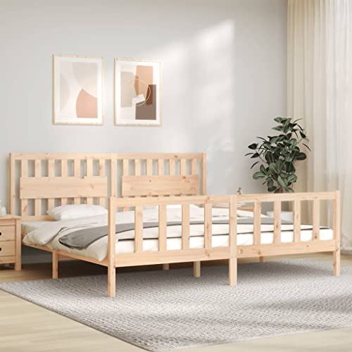 Teenpull Massivholzbett ohne Matratze 200x200 cm Kiefer, Robustes Gestell mit Kopfteil, langlebiges Möbelstück für Ihr Schlafzimmer, Stabiler Bettrahmen für Matratzenunterstützung Teenpull Massivholzbett ohne Matratze 200x200 cm Kiefer, Robustes Gestell mit Kopfteil, langlebiges Möbelstück für Ihr Schlafzimmer, Stabiler Bettrahmen für Matratzenunterstützung von Teenpull