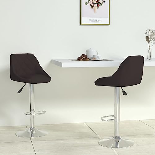 Modern Adjustable Swivel Bar Stools, Set of 2, Black Faux Leather Kitchen Counter Chairs with Chrome Steel Base Modern Adjustable Swivel Bar Stools, Set of 2, Black Faux Leather Kitchen Counter Chairs with Chrome Steel Base von Teenpull