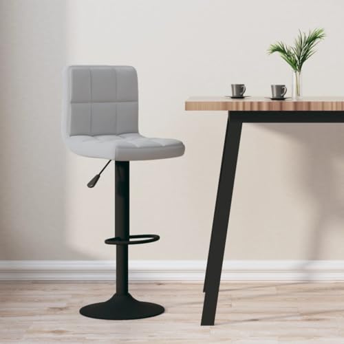Teenpull Modern Bar Stools Set, Adjustable Swivel Velvet Counter Height Chairs for Kitchen Island Dining Room, Light Gray von Teenpull