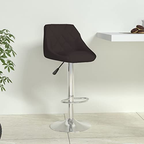 Teenpull Modern Black Faux Leather Bar Stools Set for Kitchen Island, Counter Height Adjustable Swivel Chairs von Teenpull