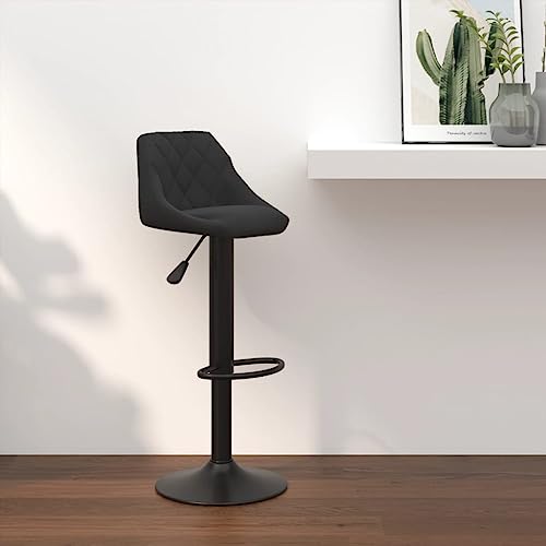Teenpull Modern Black Velvet Bar Stools Set, Adjustable Swivel Counter Height Chairs for Kitchen Island Dining Room von Teenpull