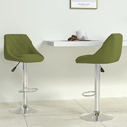 Teenpull Modern Swivel Bar Stools Set of 2, Velvet Kitchen Counter Height Chairs with Adjustable Footrest, Dining Room Island Seating von Teenpull