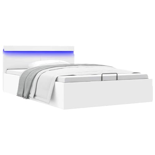 Teenpull Modernes Hydraulisches Kunstleder Stauraumbett Weiß 140x200 cm, Doppelbett mit Integriertem LED Kopfteil, Gepolstertes Bettgestell für Schlafzimmer Möbel, Stabiler Bettrahmen mit Bettkasten Teenpull Modernes Hydraulisches Kunstleder Stauraumbett Weiß 140x200 cm, Doppelbett mit Integriertem LED Kopfteil, Gepolstertes Bettgestell für Schlafzimmer Möbel, Stabiler Bettrahmen mit Bettkasten von Teenpull