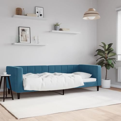 Teenpull Modernes Tagesbett Blau 80x200 cm aus Samt mit Robuster Metall-Holz-Konstruktion, Vielseitiges Schlafsofa für Gäste und Wohnzimmer Teenpull Modernes Tagesbett Blau 80x200 cm aus Samt mit Robuster Metall-Holz-Konstruktion, Vielseitiges Schlafsofa für Gäste und Wohnzimmer von Teenpull