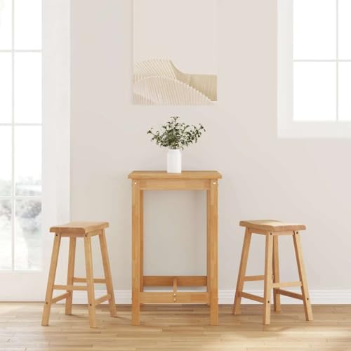 Teenpull Natural Solid Rubberwood Bar Stools, Set of 2 Counter Height Chairs for Kitchen Island Dining Room Teenpull Natural Solid Rubberwood Bar Stools, Set of 2 Counter Height Chairs for Kitchen Island Dining Room von Teenpull