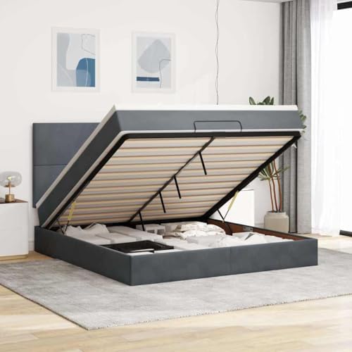 Teenpull Ottoman-Bett mit Matratzen Dunkelgrau 180x200 cm, Samtbezug, Taschenfederkern, inkl. Matratzenauflage, großer Stauraum, Schlafzimmer Möbel Set Teenpull Ottoman-Bett mit Matratzen Dunkelgrau 180x200 cm, Samtbezug, Taschenfederkern, inkl. Matratzenauflage, großer Stauraum, Schlafzimmer Möbel Set von Teenpull