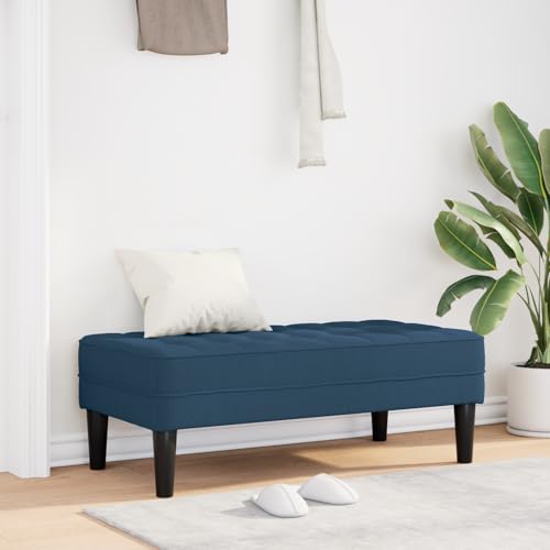 Teenpull Polsterbank Blau, 113x57x39 cm, Stoffbezug, stabil, mit Stauraum, für Wohnzimmer, Flur, Schlafzimmer, modern, bequem von Teenpull