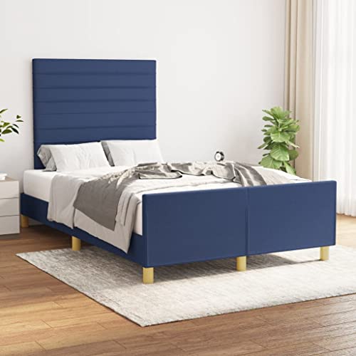 Teenpull Polsterbett Bettgestell Blau 120x200 cm, mit Höhenverstellbarem Kopfteil, Stoffbezogen, Stabiler Bettrahmen für Schlafzimmer, Komfortabler Lattenrost-Plattform Rahmen Teenpull Polsterbett Bettgestell Blau 120x200 cm, mit Höhenverstellbarem Kopfteil, Stoffbezogen, Stabiler Bettrahmen für Schlafzimmer, Komfortabler Lattenrost-Plattform Rahmen von Teenpull